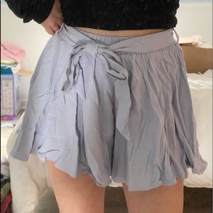 Cute purple flowy shorts!
